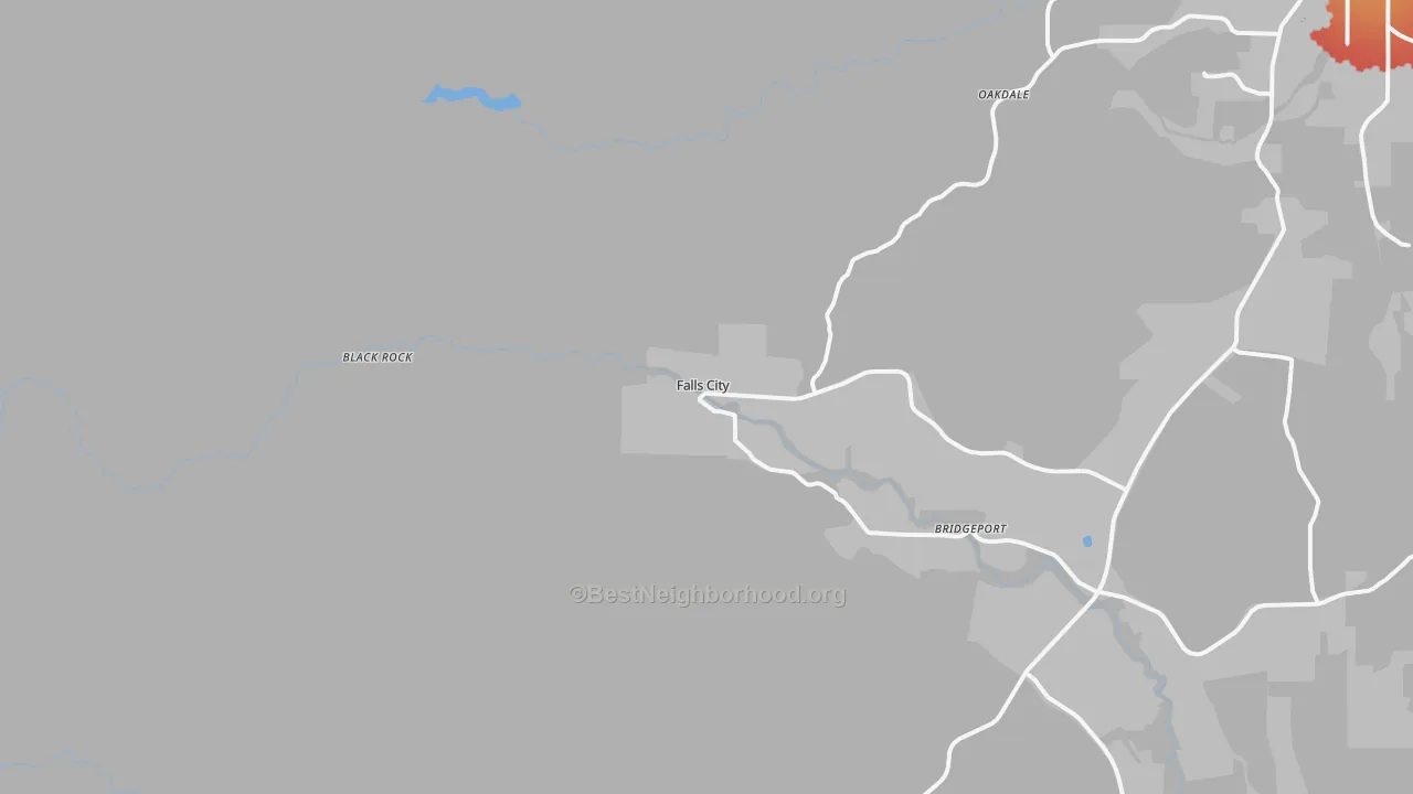 Transit Grade map of Falls City, OR