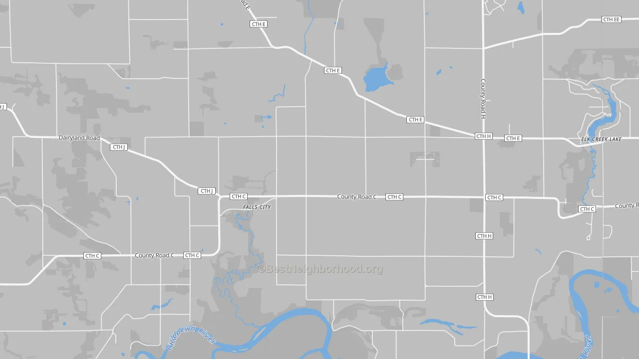 Transit Grade map of Falls City, WI