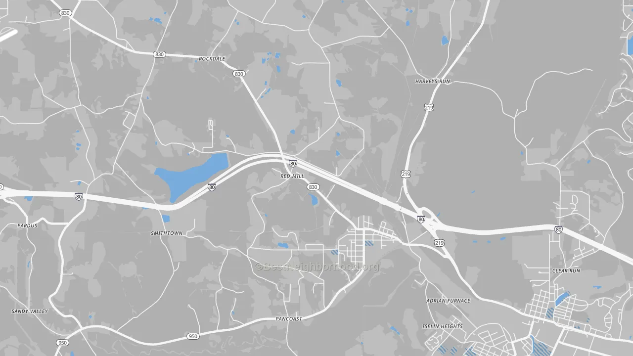 Transit Grade map of Falls Creek, PA