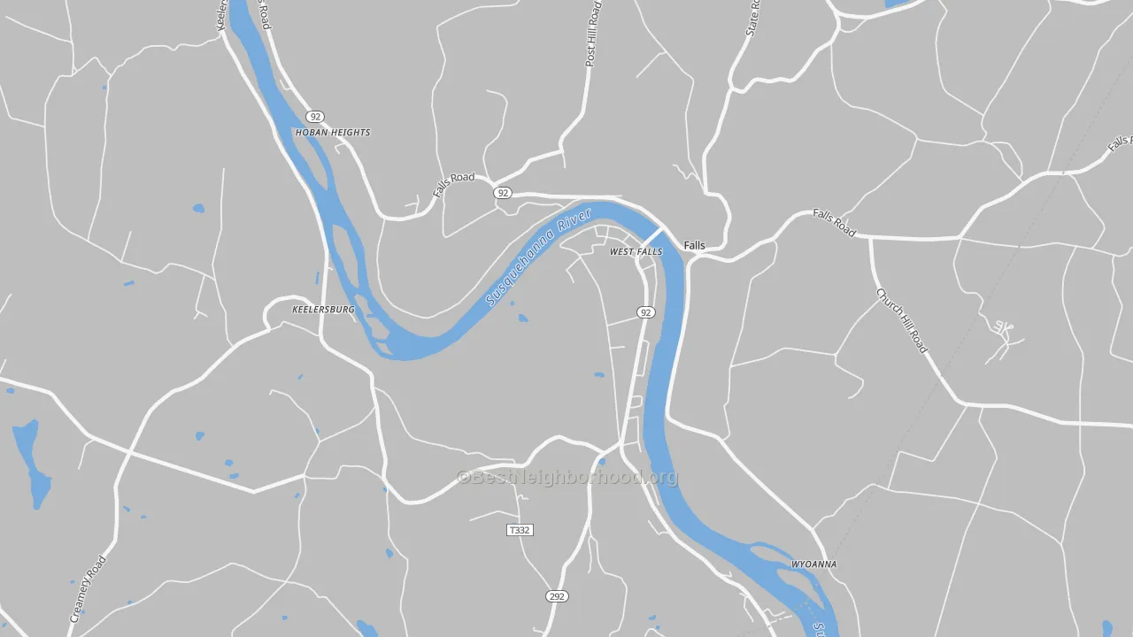 Transit Grade map of Falls, PA