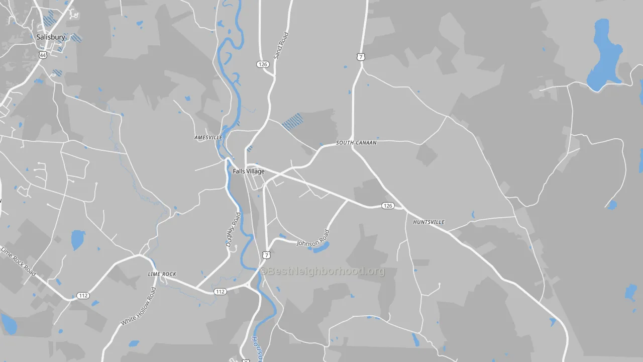 Transit Grade map of Falls Village, CT