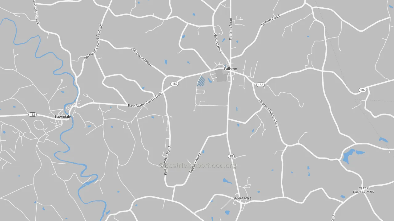 Transit Grade map of Fallston, NC