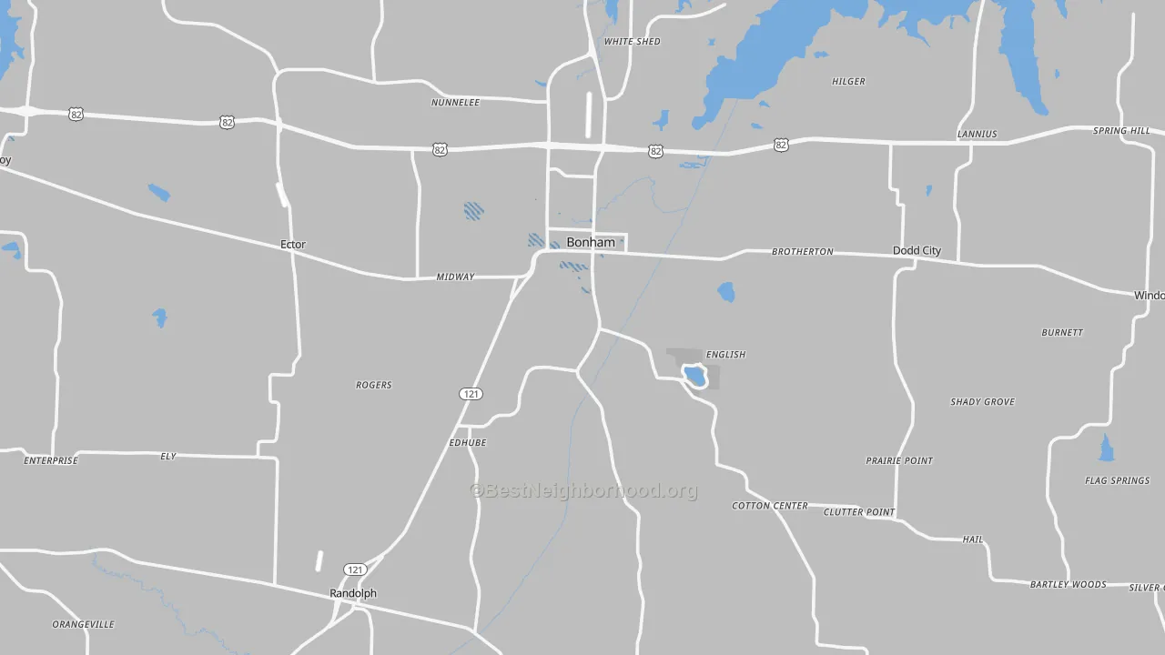 Transit Grade map of Fannin County, TX