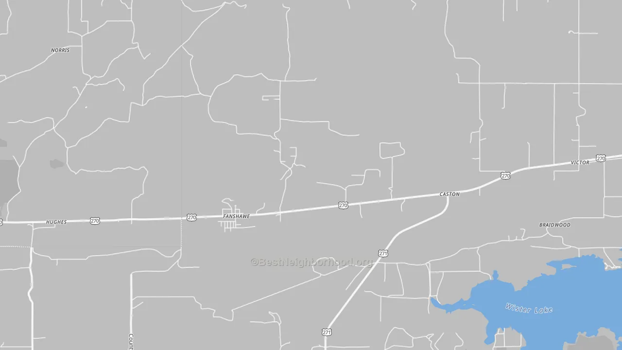 Transit Grade map of Fanshawe, OK