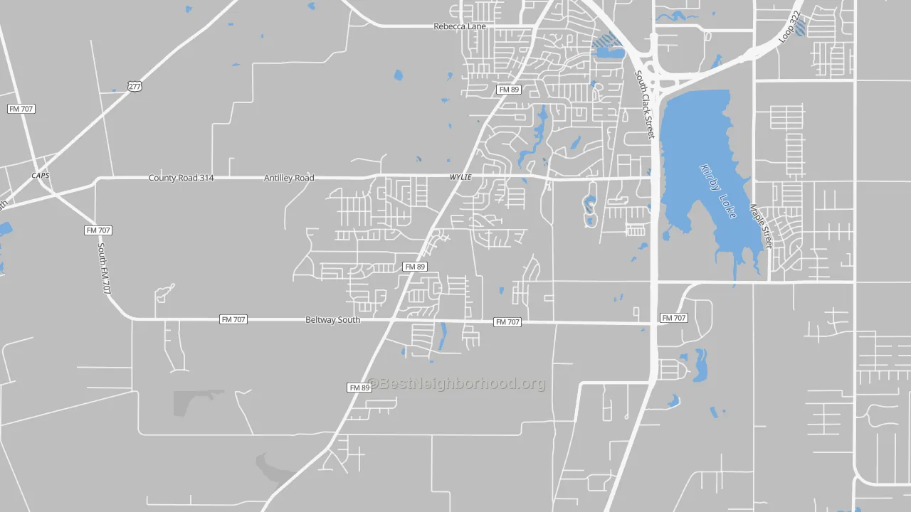 Transit Grade map of Far Southside, Abilene, TX