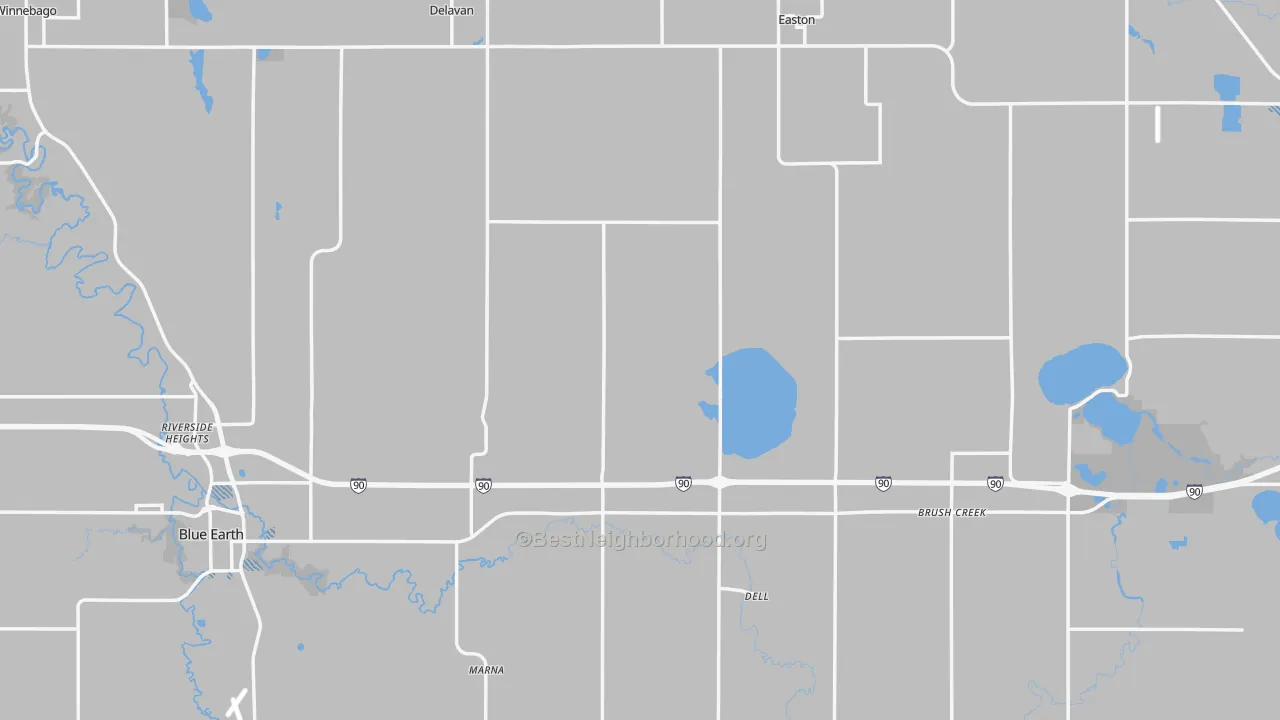Transit Grade map of Faribault County, MN