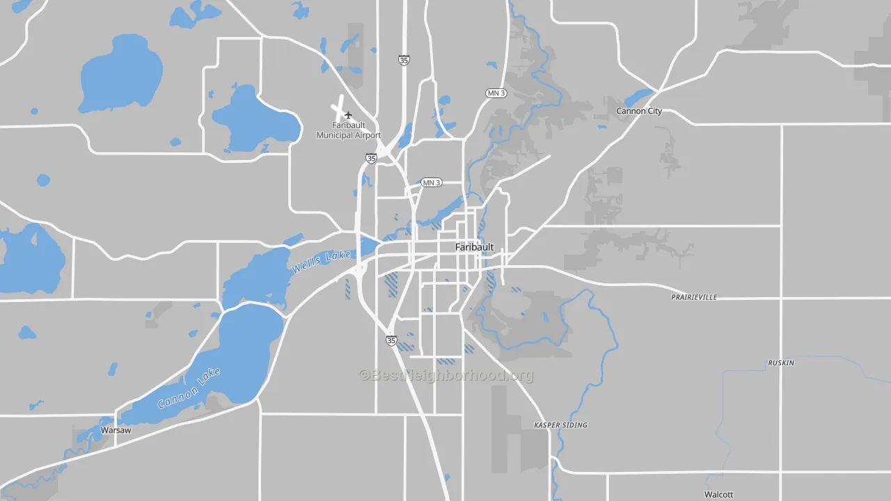 Transit Grade map of Faribault, MN