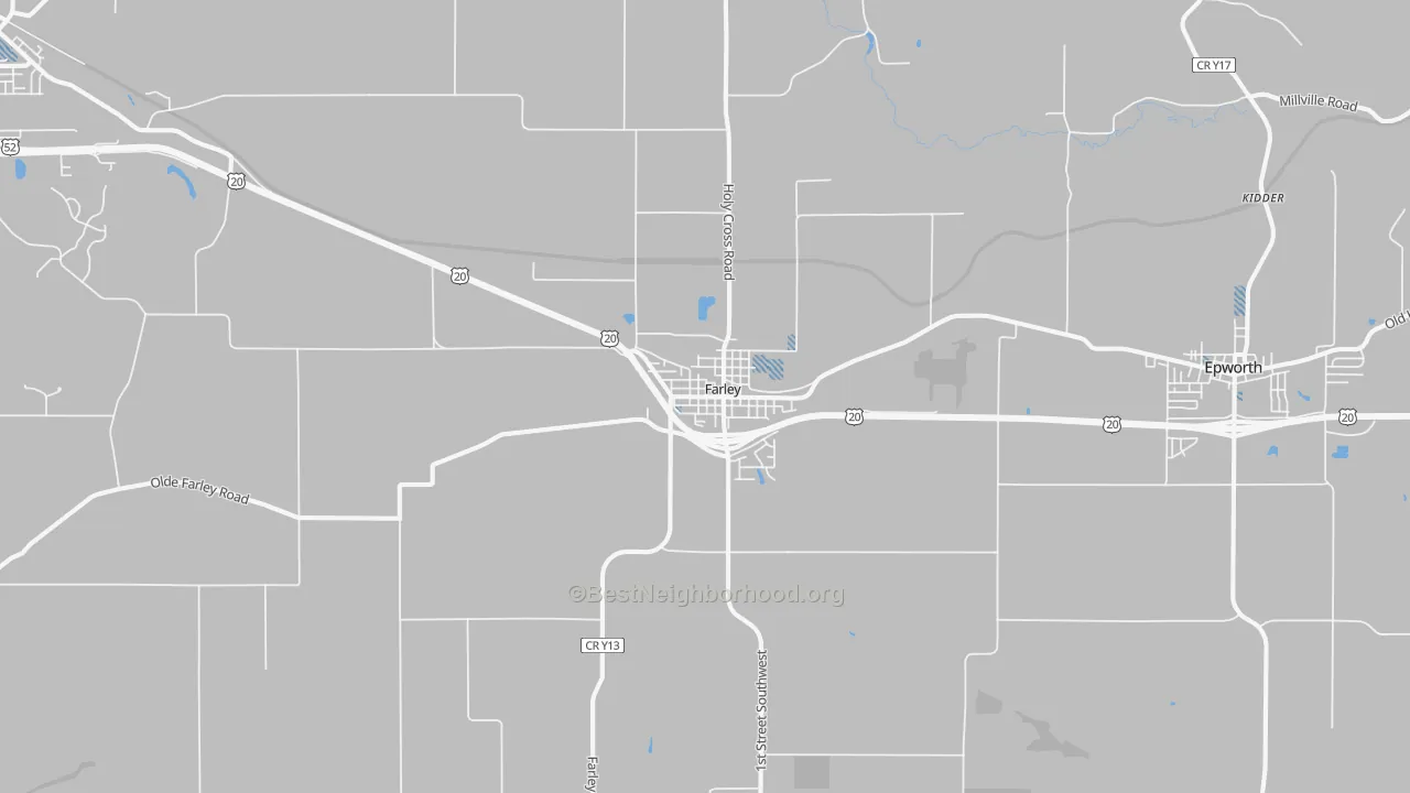 Transit Grade map of Farley, IA