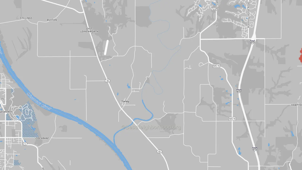 Transit Grade map of Farley, MO