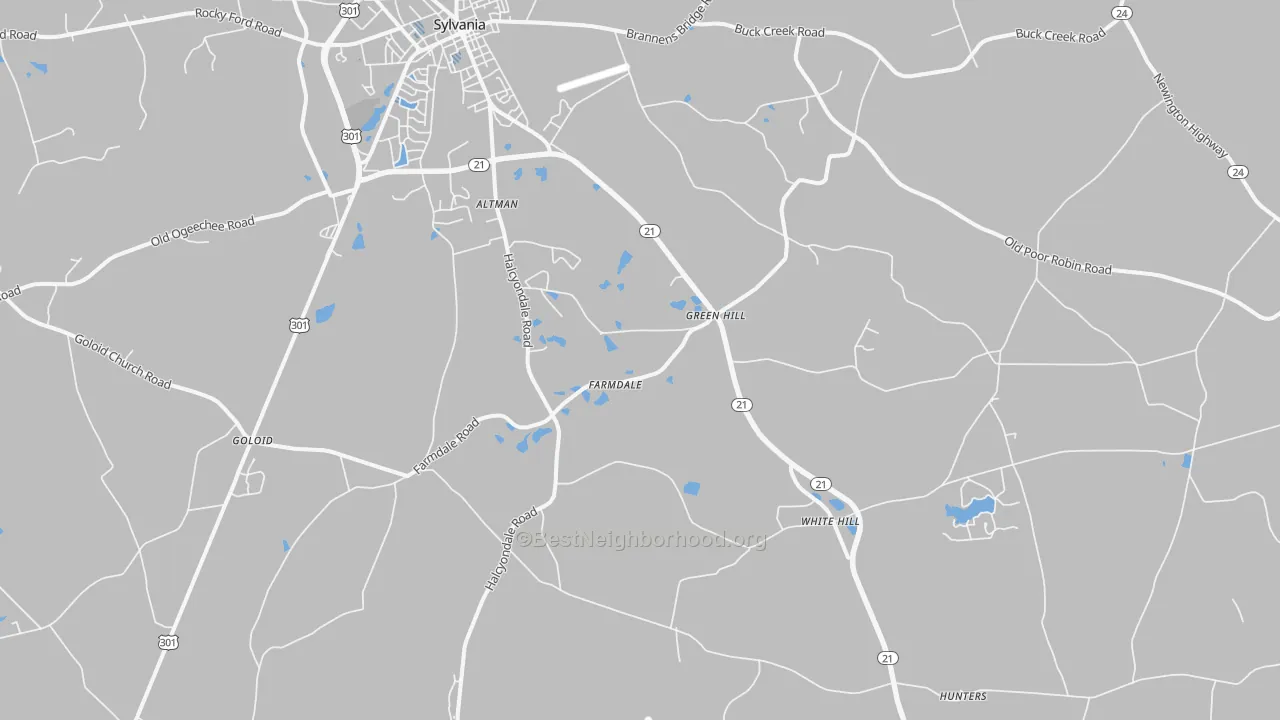 Transit Grade map of Farmdale, GA