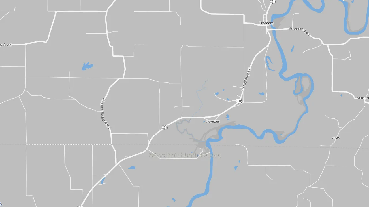 Transit Grade map of Farmers, IN