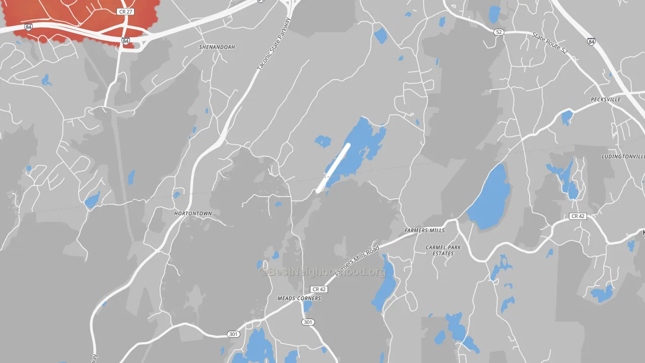 Transit Grade map of Farmers Mills, NY