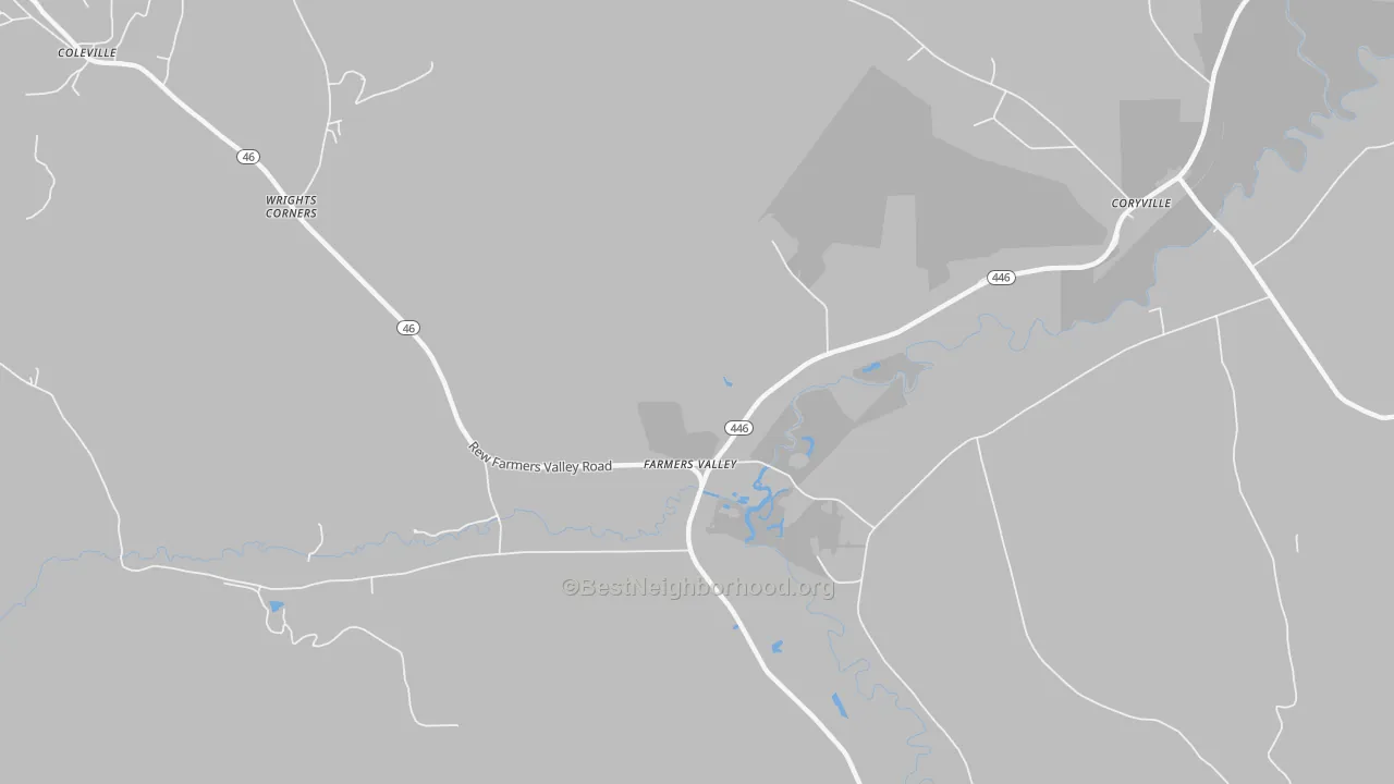 Transit Grade map of Farmers Valley, PA