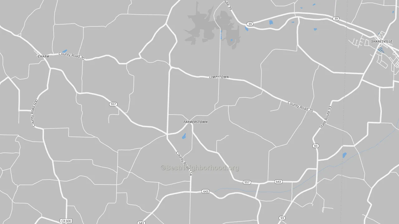 Transit Grade map of Farmerstown, OH