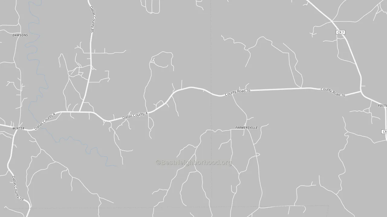 Transit Grade map of Farmersville, AL