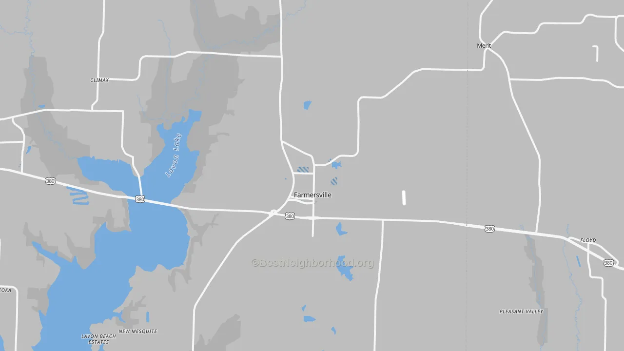 Transit Grade map of Farmersville, TX