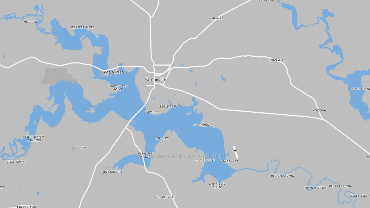 Transit Grade map of Farmerville, LA