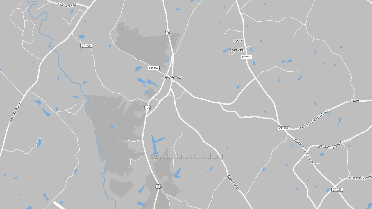 Transit Grade map of Farmington, GA