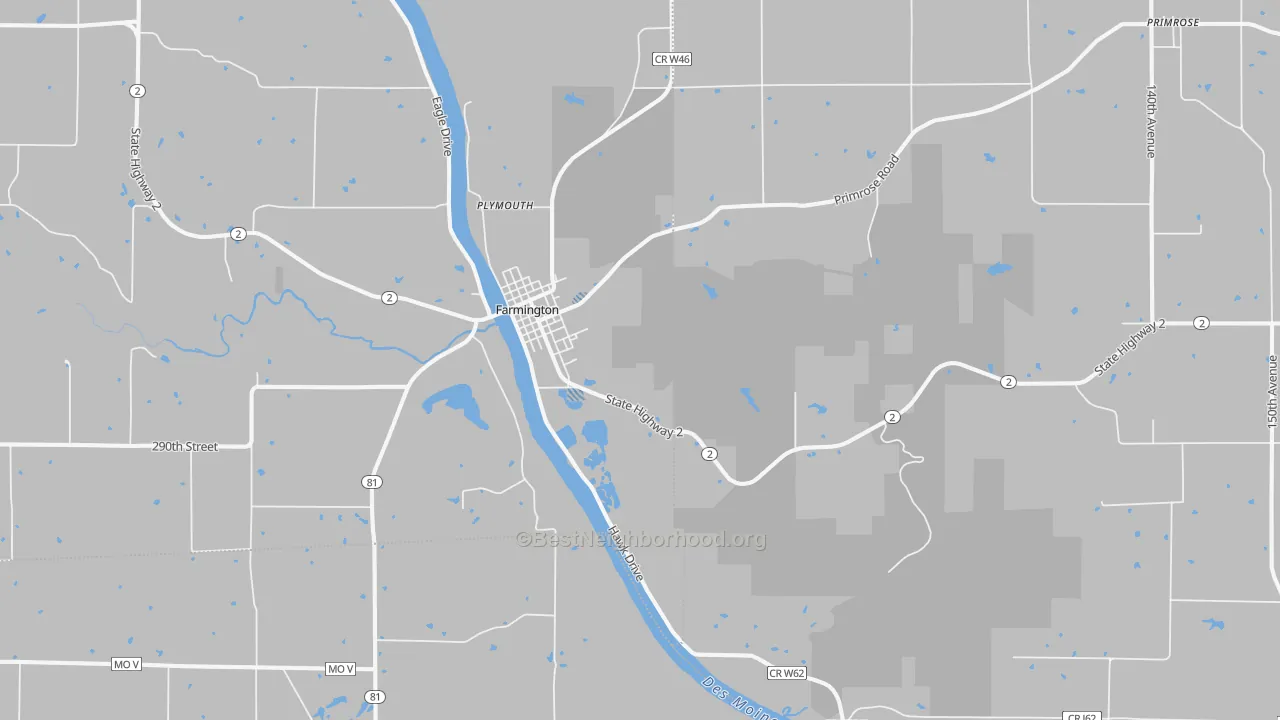 Transit Grade map of Farmington, IA