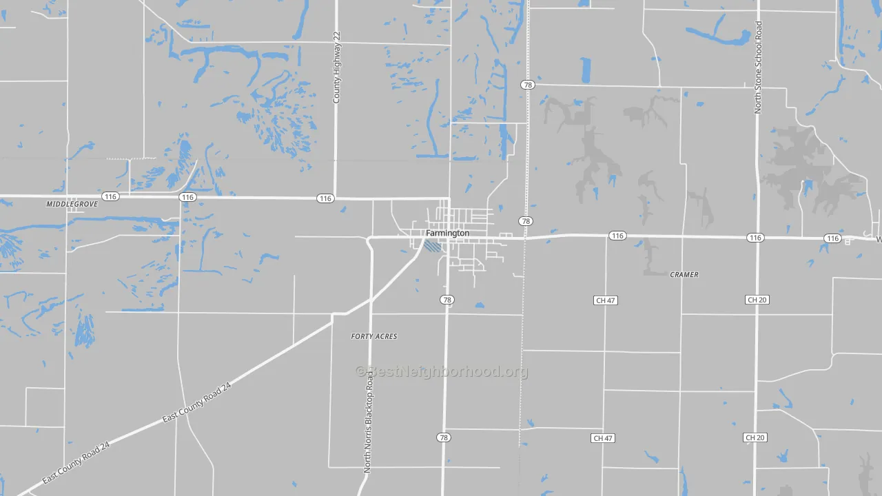 Transit Grade map of Farmington, IL
