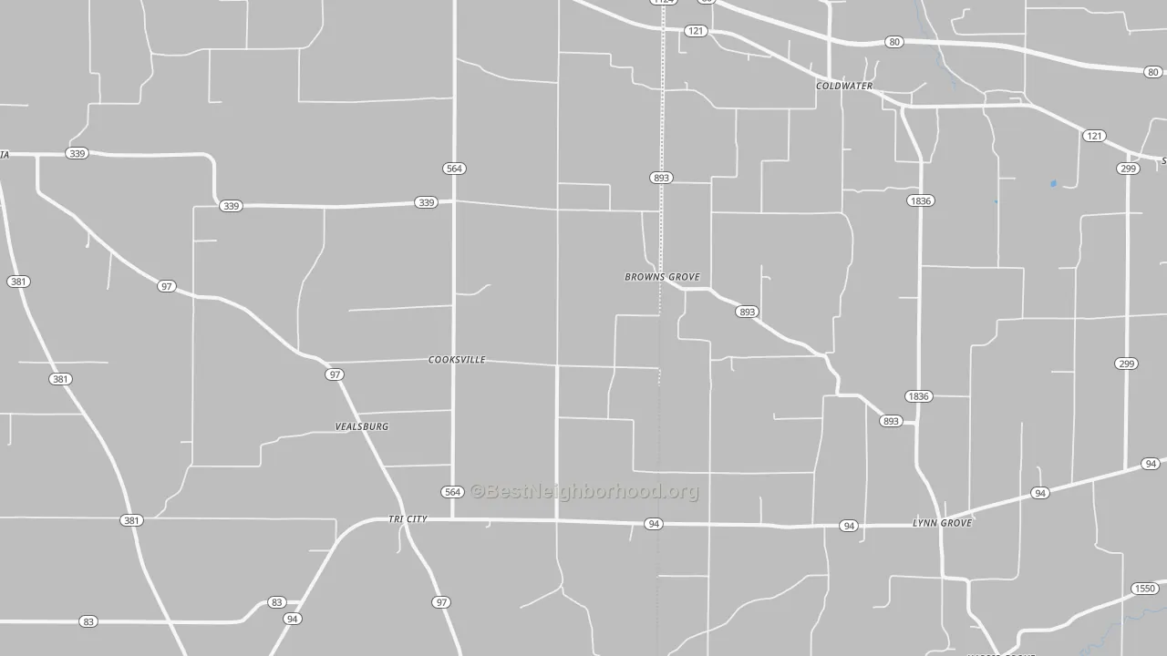 Transit Grade map of Farmington, KY