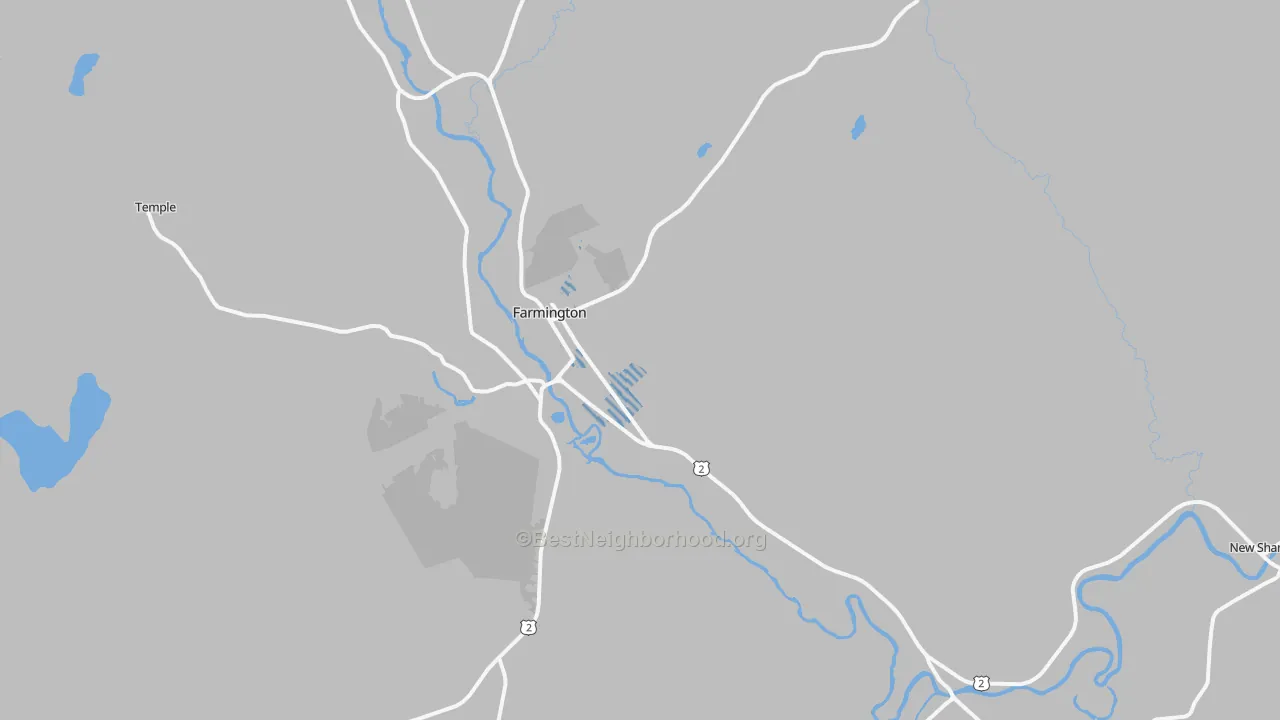 Transit Grade map of Farmington, ME