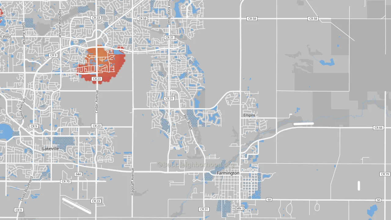 Transit Grade map of Farmington, MN
