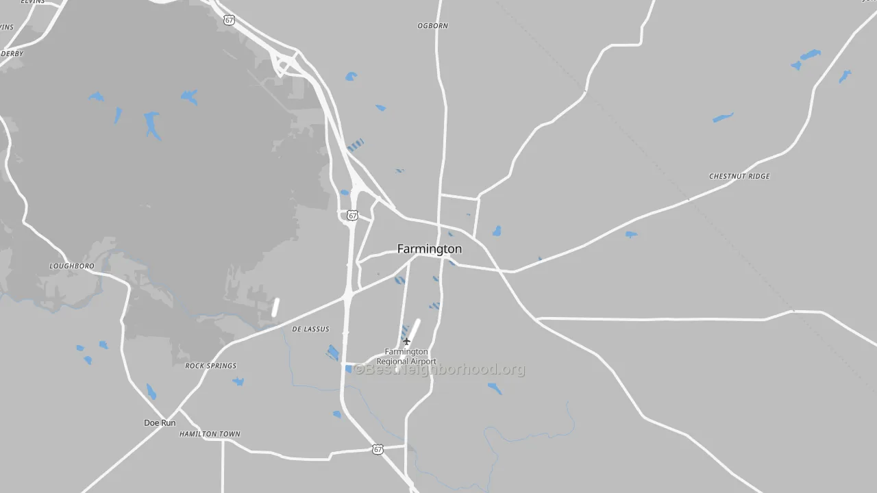 Transit Grade map of Farmington, MO