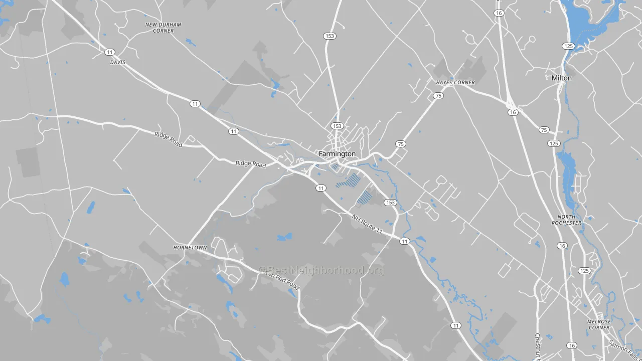 Transit Grade map of Farmington, NH