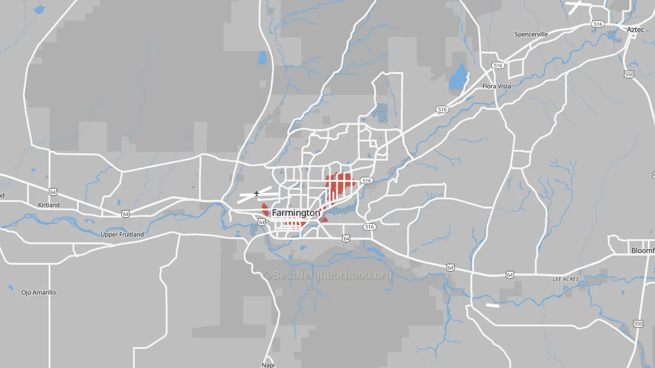 Transit Grade map of Farmington, NM