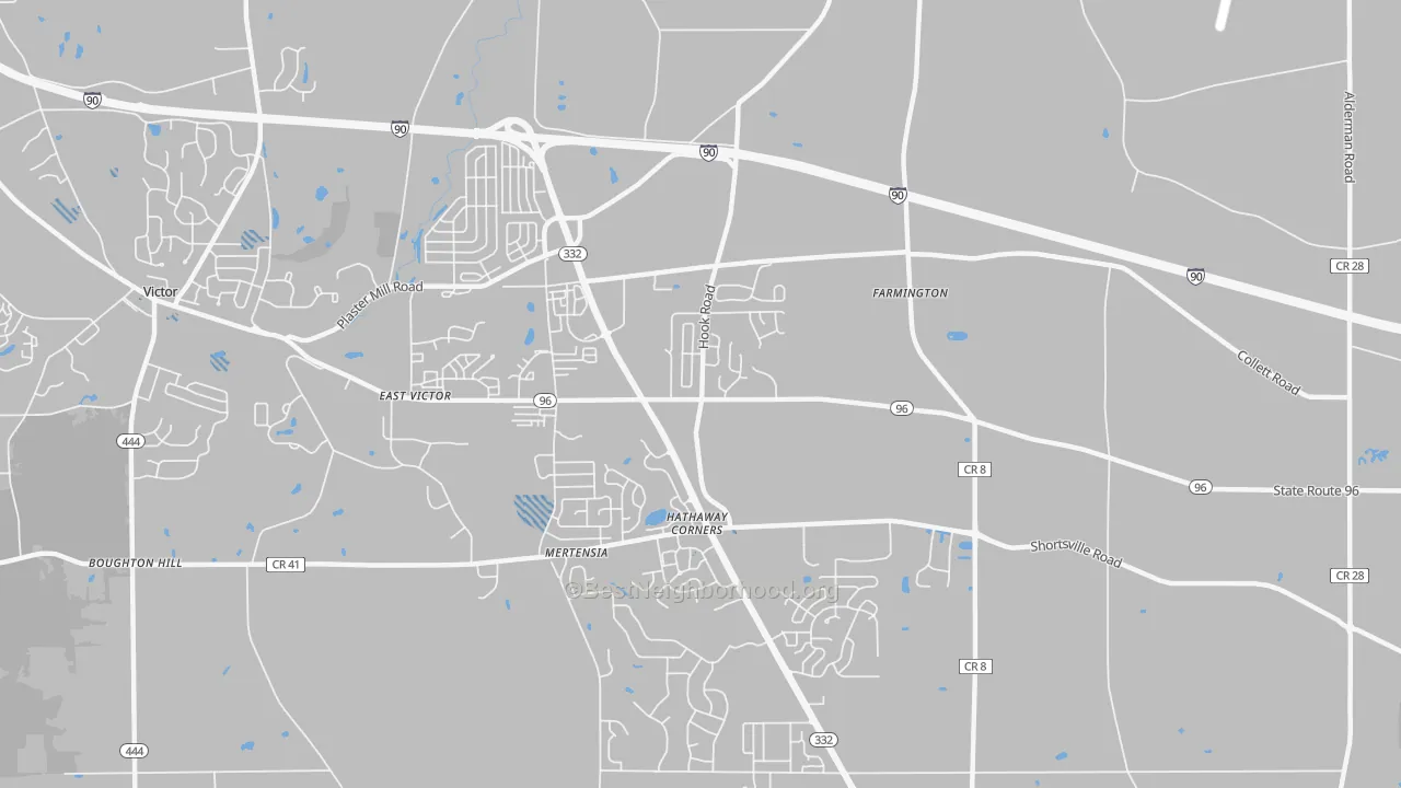 Transit Grade map of Farmington, NY
