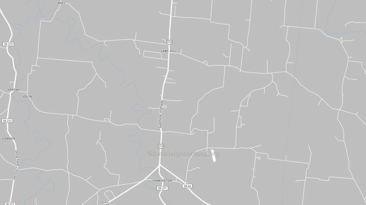 Transit Grade map of Farmington, TN