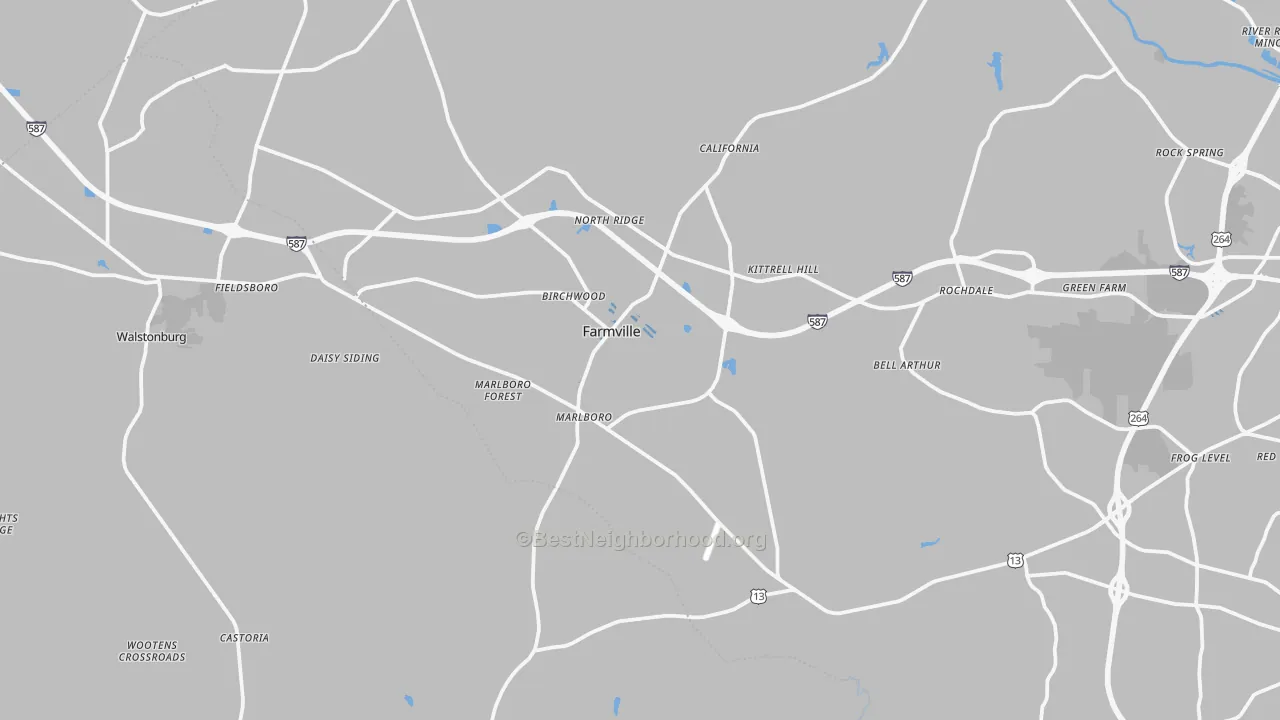 Transit Grade map of Farmville, NC