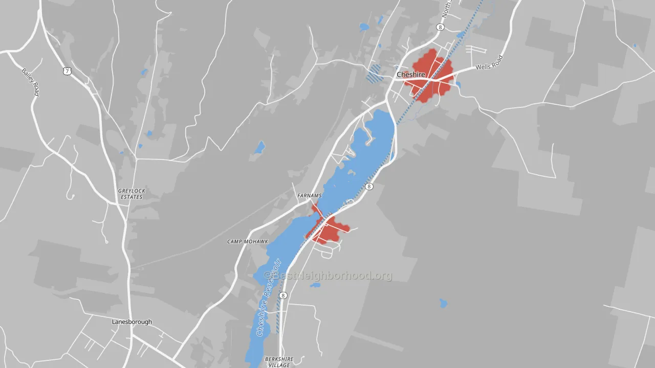 Transit Grade map of Farnams, MA