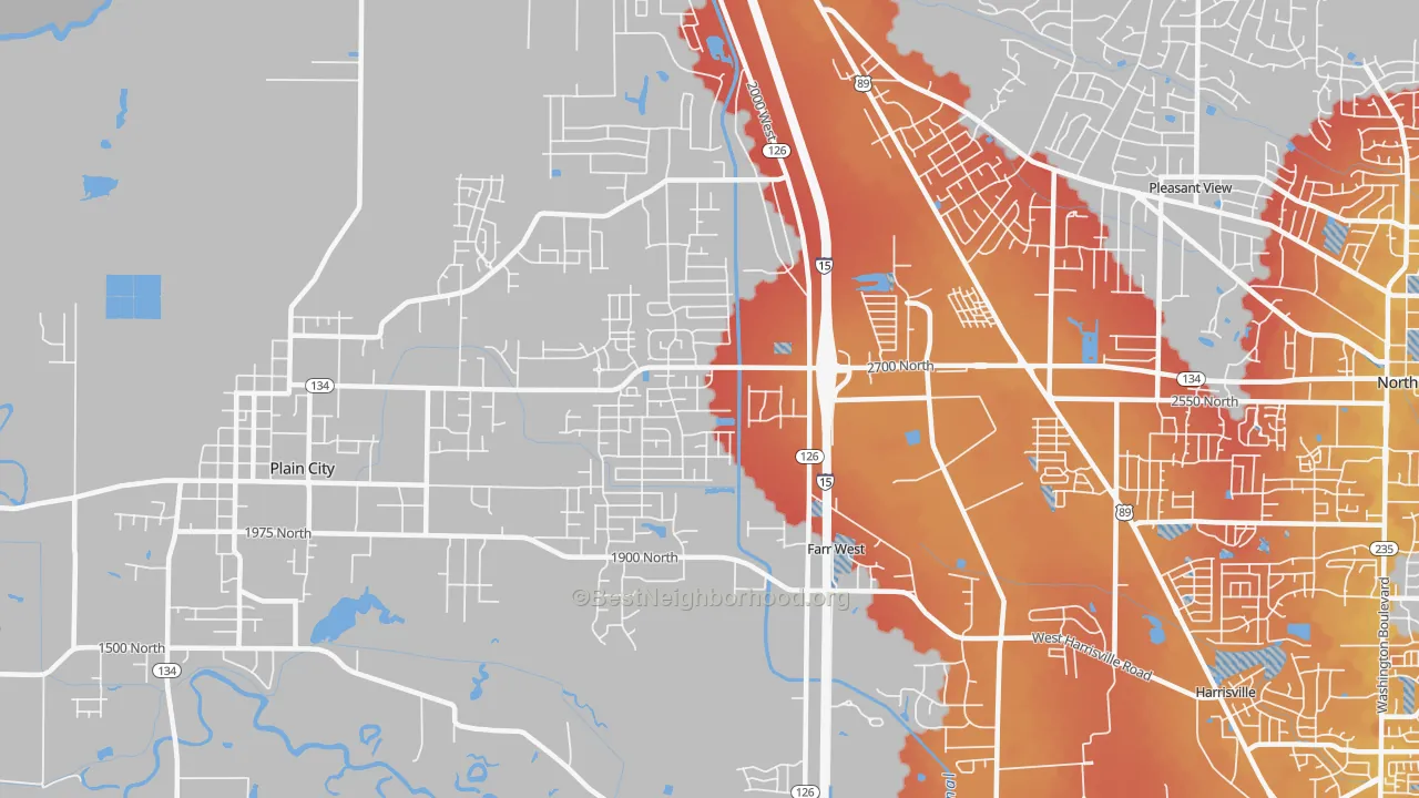 Transit Grade map of Farr West, UT