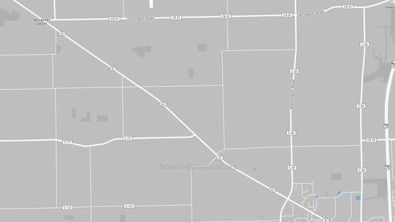 Transit Grade map of Farrington, OH