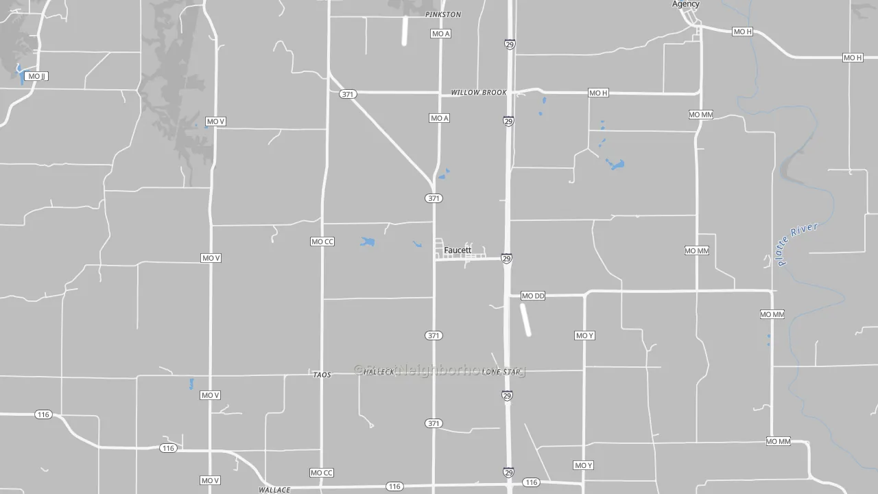 Transit Grade map of Faucett, MO
