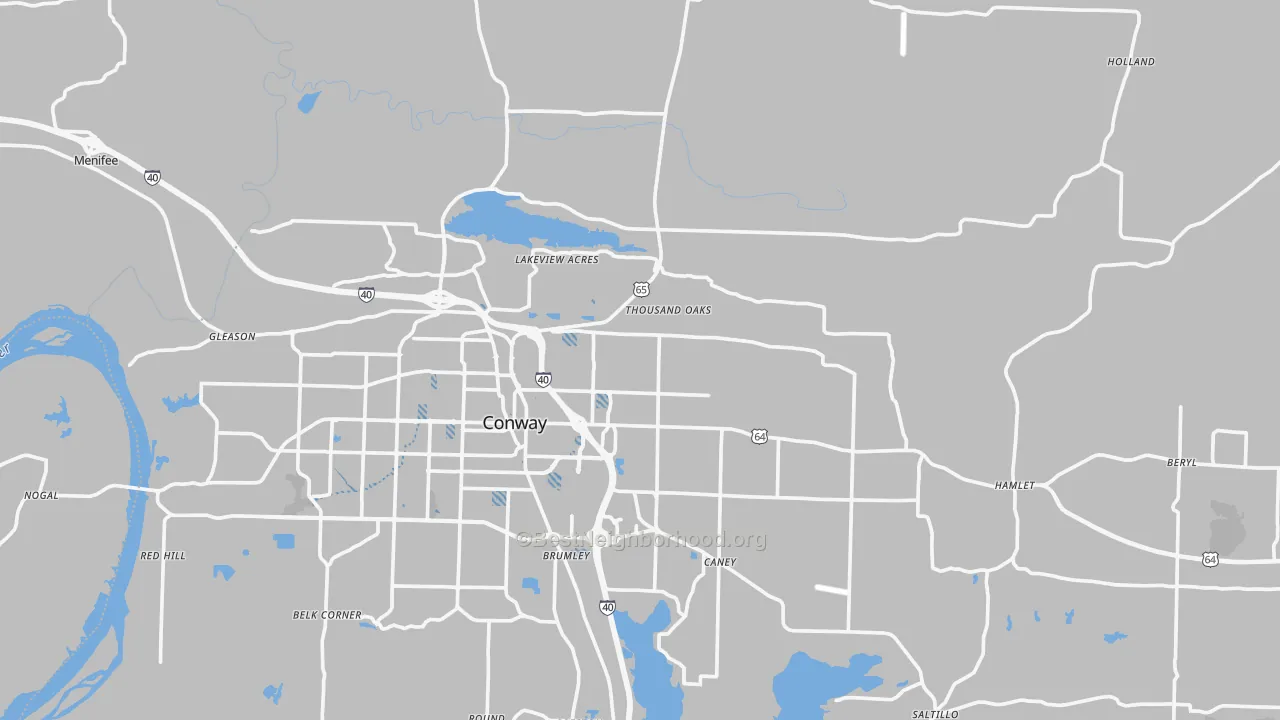 Transit Grade map of Faulkner County, AR