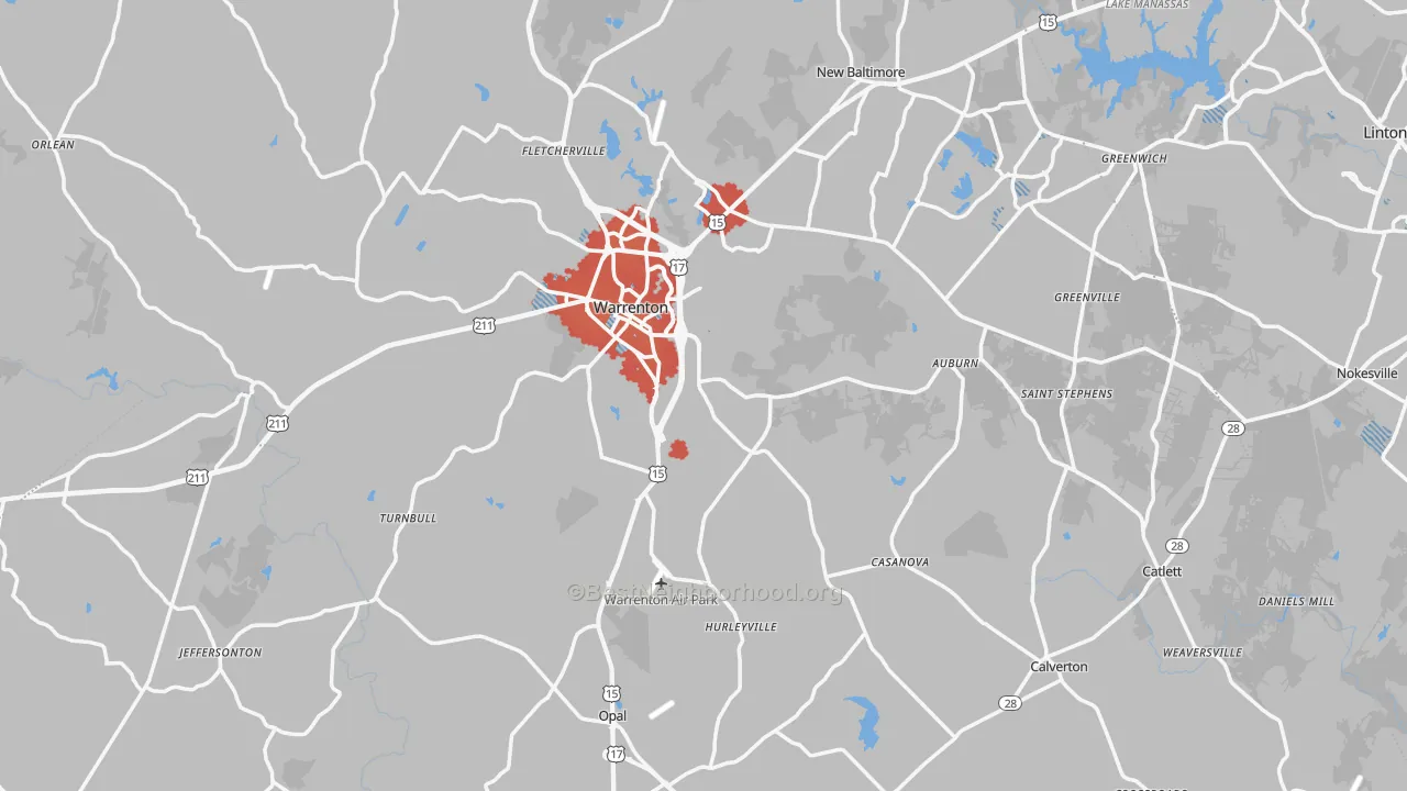 Transit Grade map of Fauquier County, VA