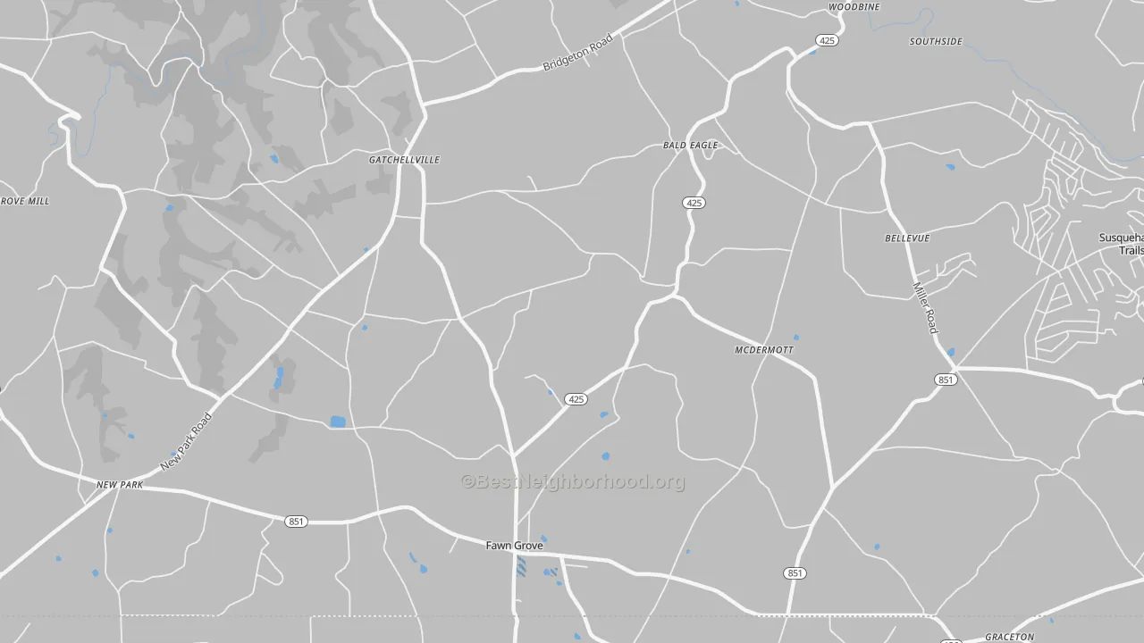 Transit Grade map of Fawn Grove, PA