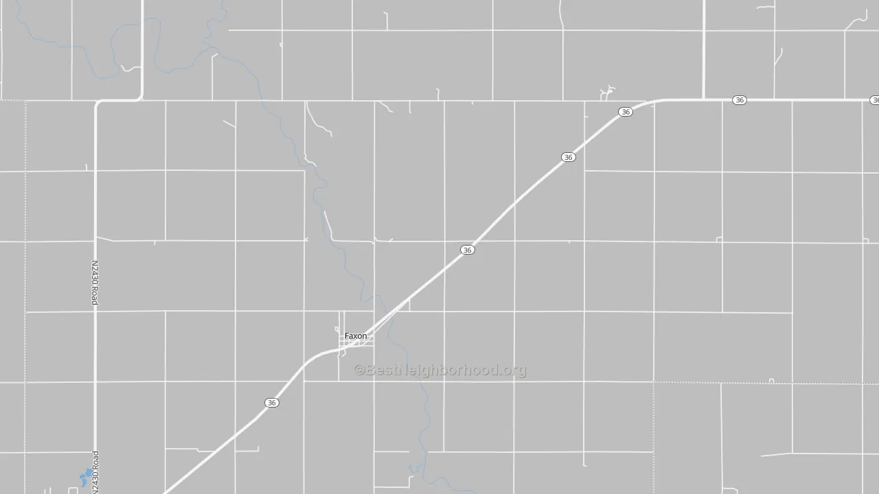 Transit Grade map of Faxon, OK
