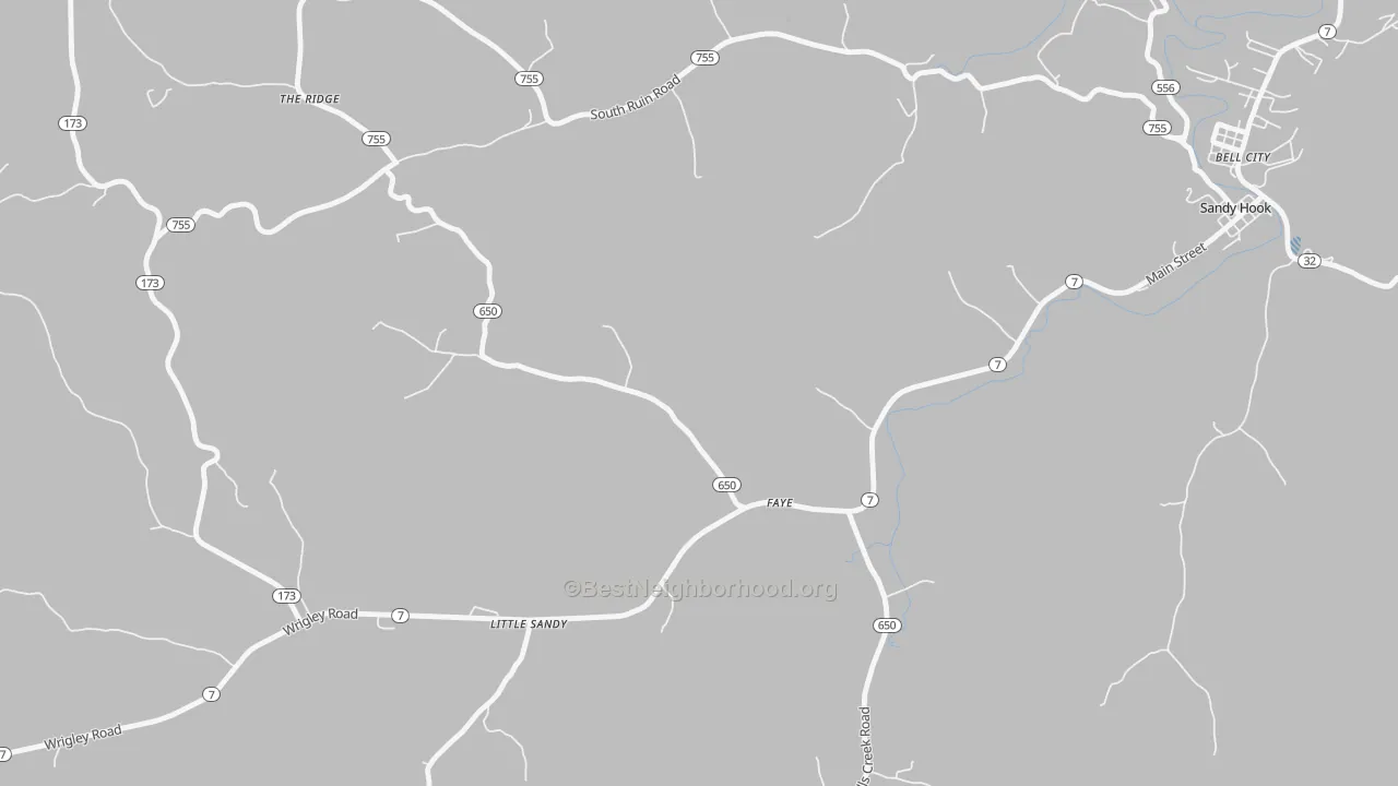 Transit Grade map of Faye, KY