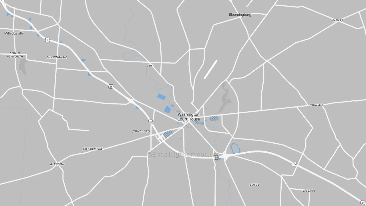 Transit Grade map of Fayette County, OH