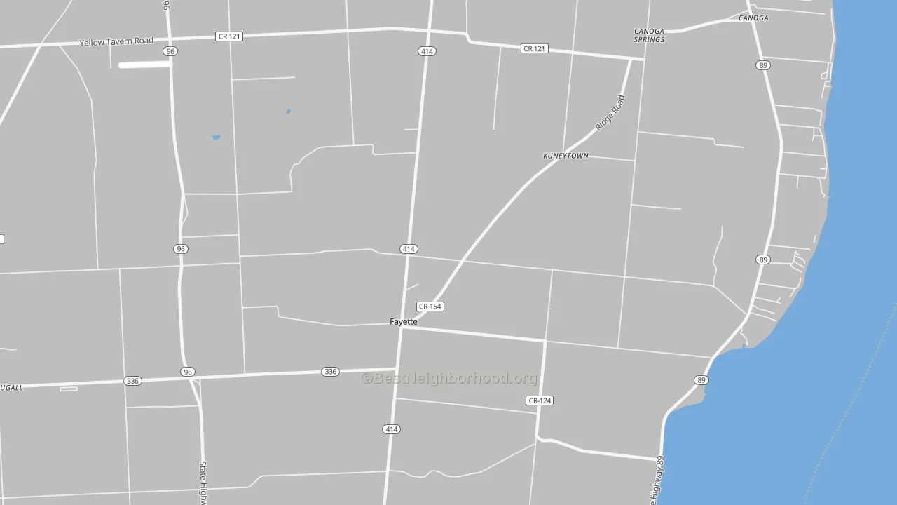 Transit Grade map of Fayette, NY