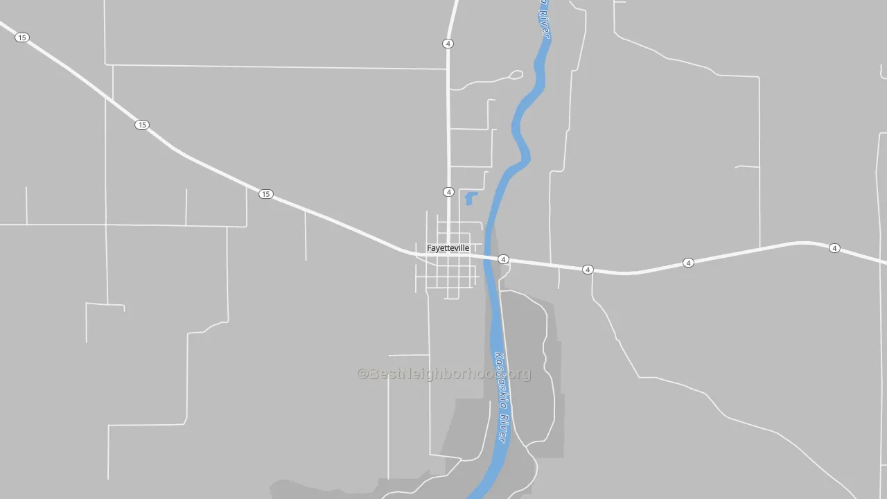 Transit Grade map of Fayetteville, IL