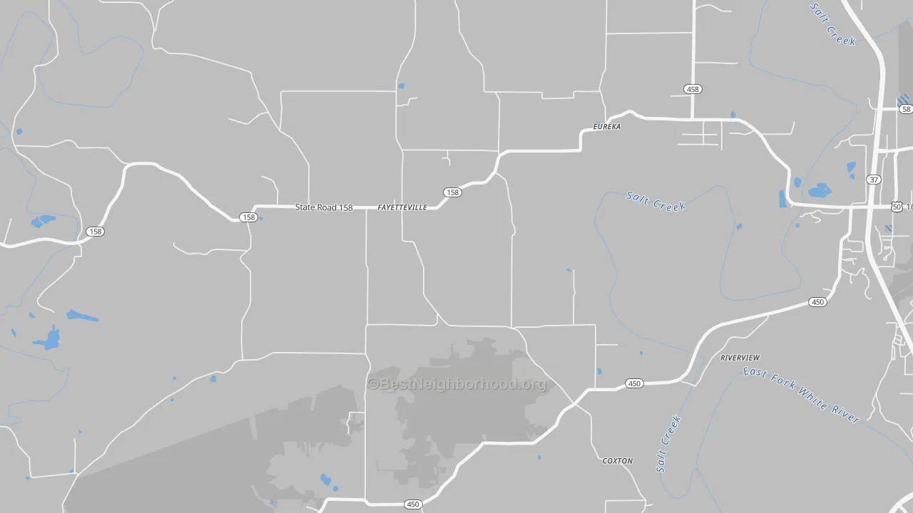 Transit Grade map of Fayetteville, IN
