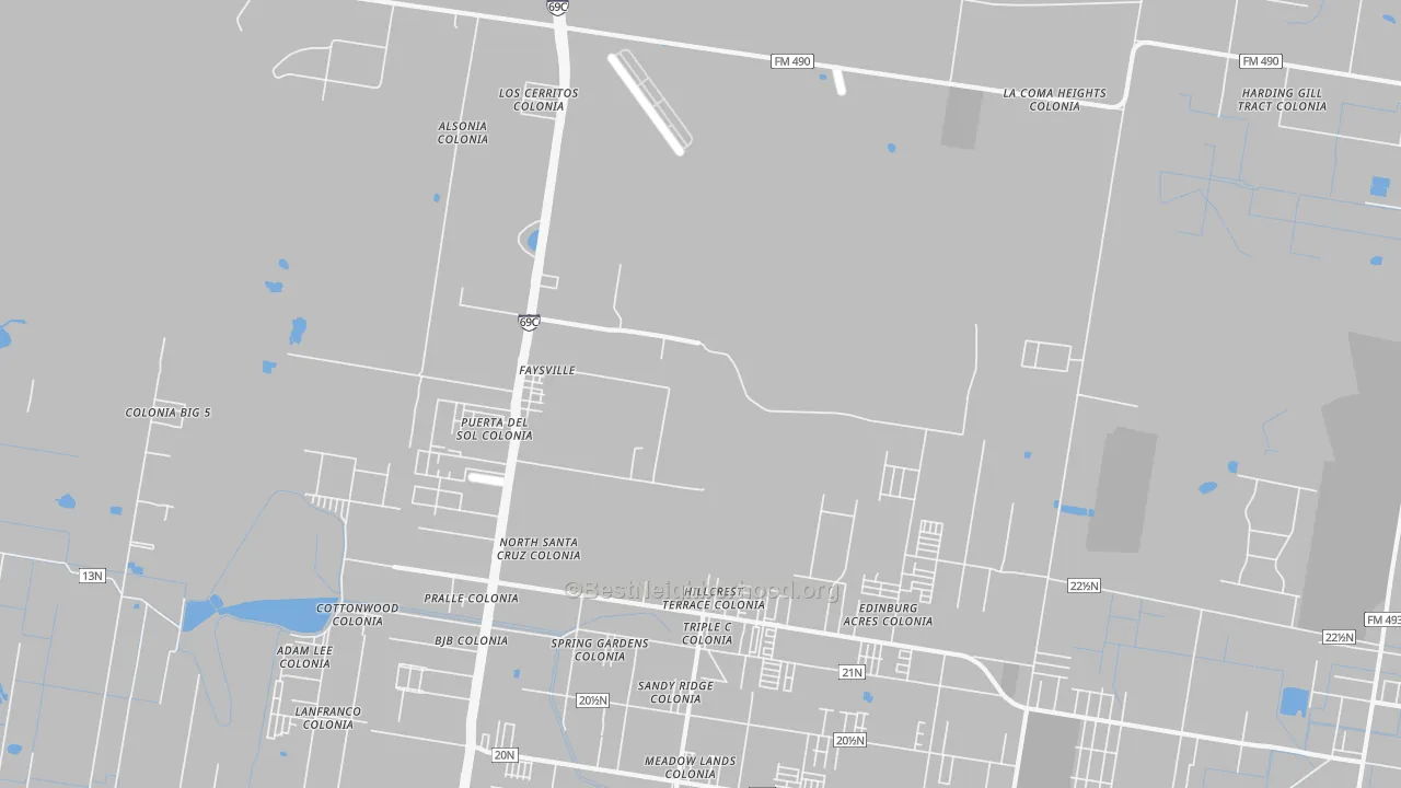 Transit Grade map of Faysville, TX