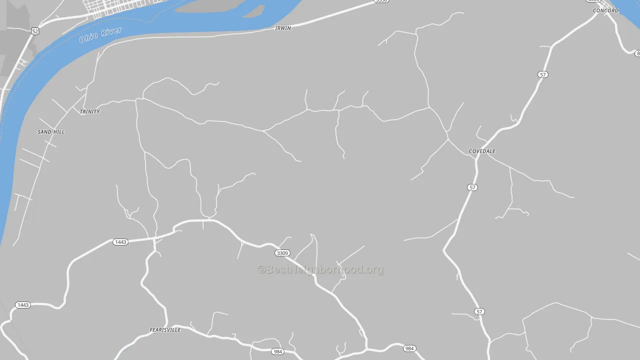Transit Grade map of Fearisville, KY