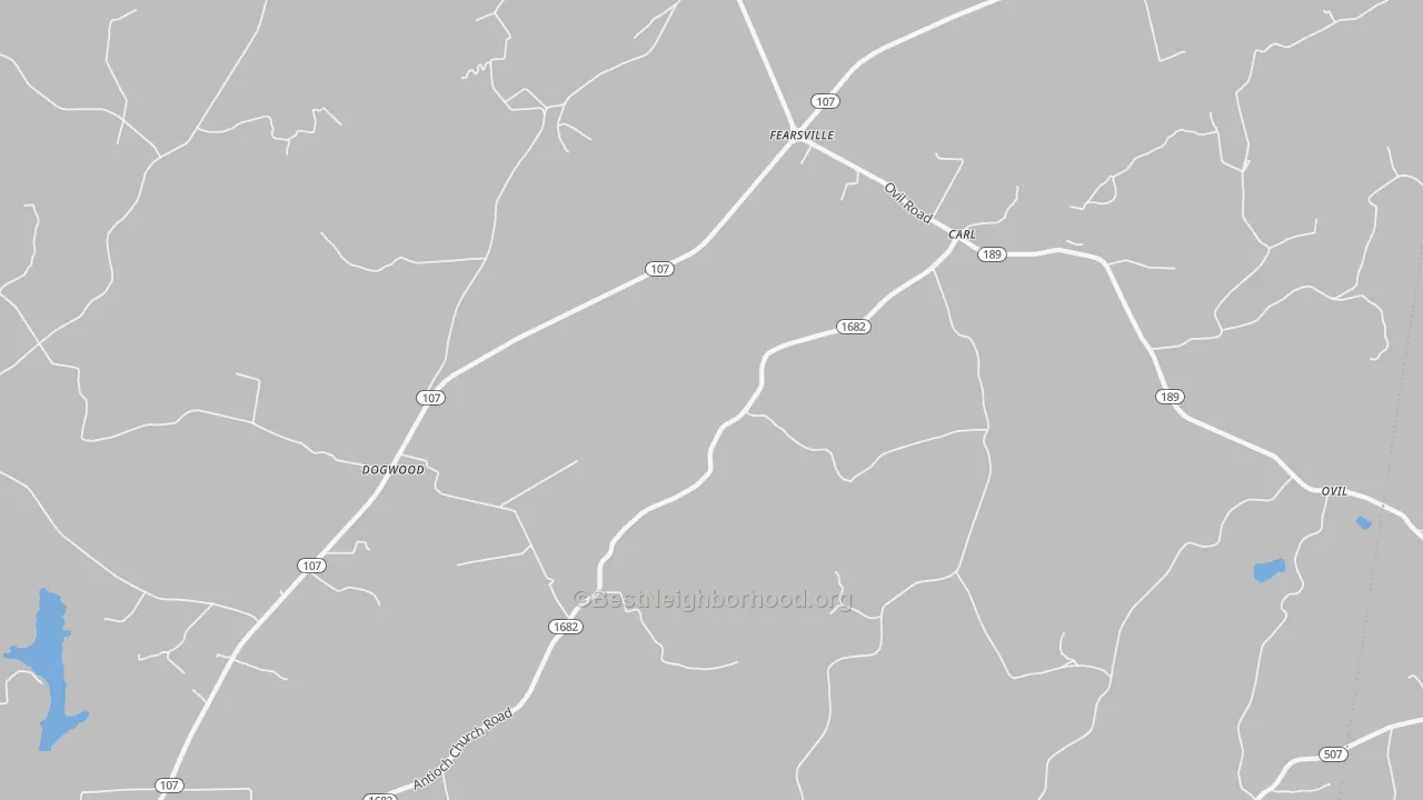 Transit Grade map of Fearsville, KY