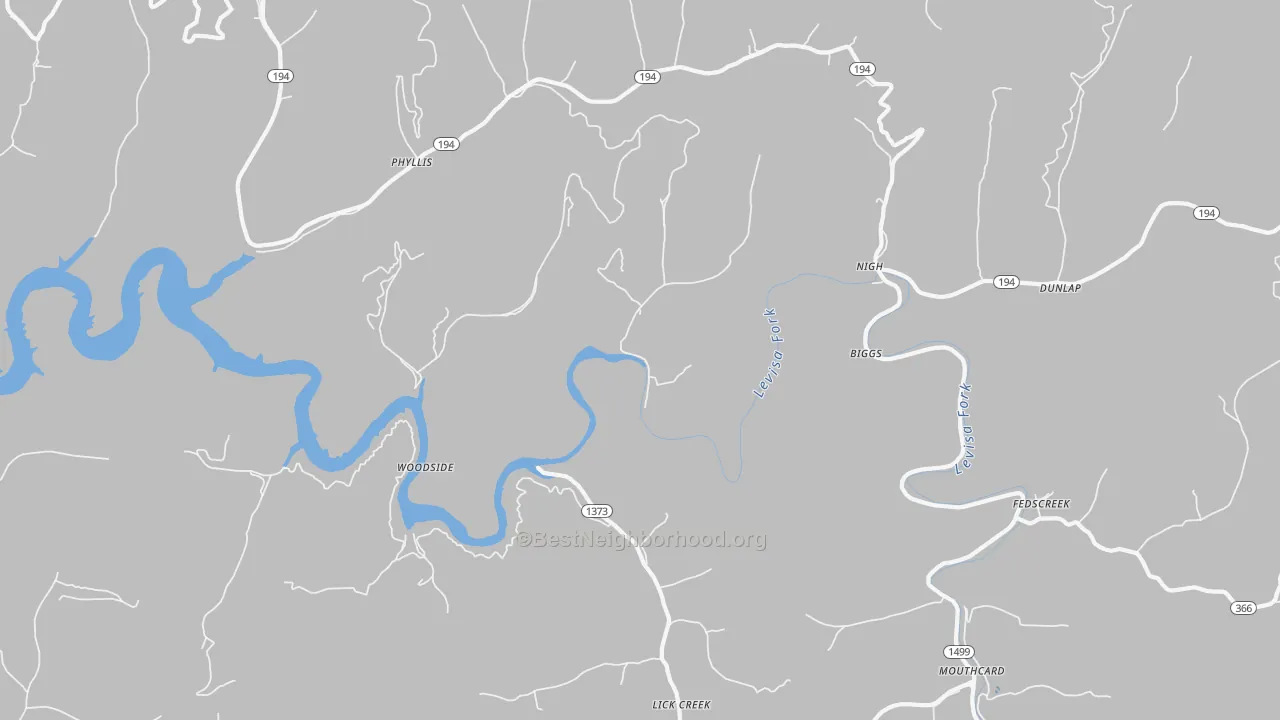 Transit Grade map of Fedscreek, KY